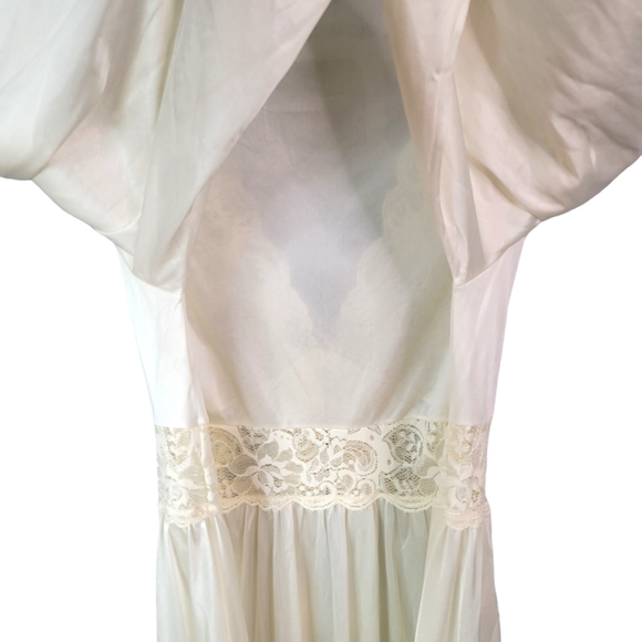 Shadow Line True Vintage Made in USA Sheer Lace Bridal Vibes Night Gown S - Picture 14 of 15
